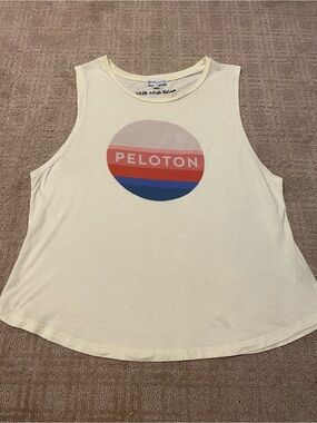 {Peloton} "Spirit Runs Deep" Collection Muscle Tank Top | Cream ~ Size XL